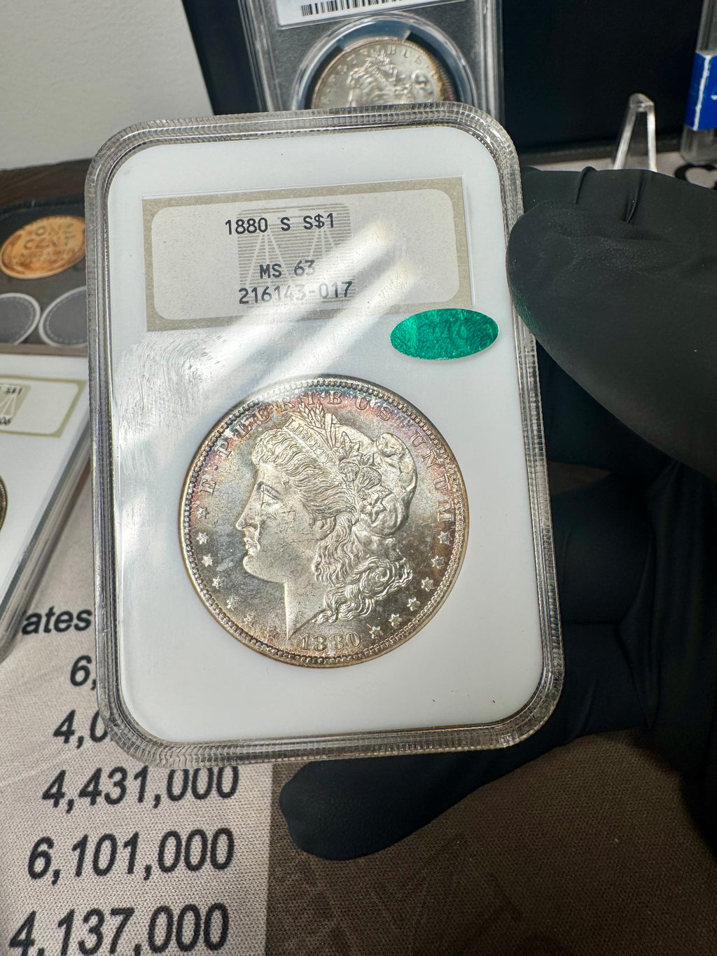 Graded Morgan dollar PCGS or NGC